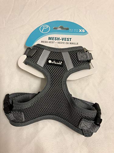 Mesh Vest Hundegeschirr XS (Hals 18-26cm Brust 32-41cm) anthrazit von Petlando