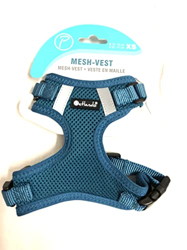 Petlando Brustgeschirr Mesh-Vest Petrol XS (Halsumfang 18-26 cm, Brustumfang 32-41 cm) von Petlando