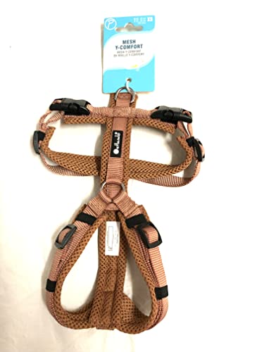 Petlando Brustgeschirr Mesh Y-Comfort Cognac XS (Halsumfang 28-52 cm, Brustumfang 32-50 cm) von Zewool