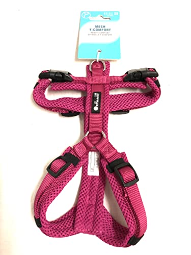 Petlando Brustgeschirr Mesh Y-Comfort Fuchsia XS (Halsumfang 28-52 cm, Brustumfang 32-50 cm) von Petlando