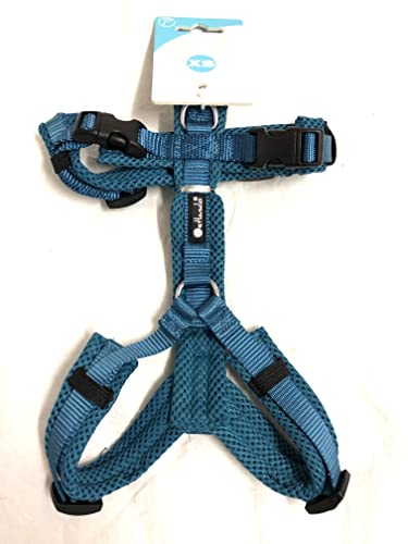 Petlando Brustgeschirr Mesh Y-Comfort Petrol XS (Halsumfang 28-52 cm, Brustumfang 32-50 cm) von Petlando