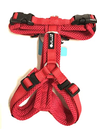 Petlando Brustgeschirr Mesh Y-Comfort XS Rot (Halsumfang 28-52 cm, Brustumfang 32-50 cm) von Petlando