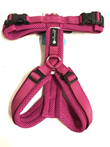 Petlando Brustgeschirr Mesh Y-Comfort XXL Fuchsia (Halsumfang 60-108, Brustumfang 72-110 cm) von Petlando