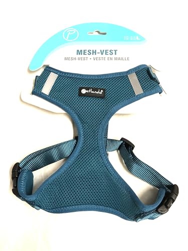 Petlando Hunde-Brustgeschirr Mesh-Vest Petrol L (Halsumfang 37-44 cm, Brustumfang 50-68 cm) von Petlando