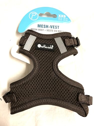 Petlando Hunde-Brustgeschirr Mesh-Vest XXS Mokka (Halsumfang 14-18 cm, Brustumfang 25-34 cm) von Petlando
