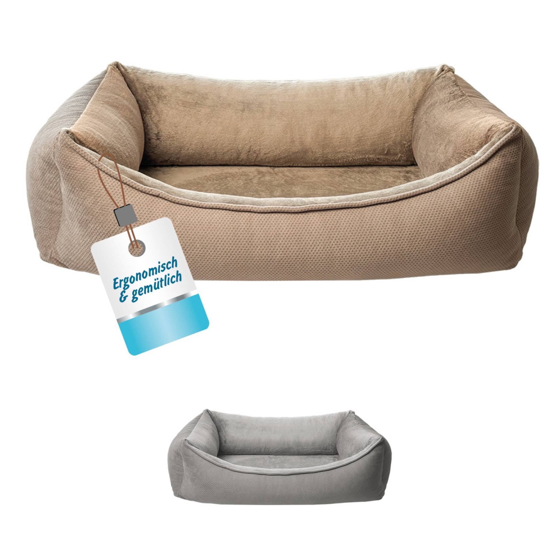 Petlando Hundebett LikeOrtho Lucy, braun - Größe L: L 80 x B 115 x H 28 cm von Petlando