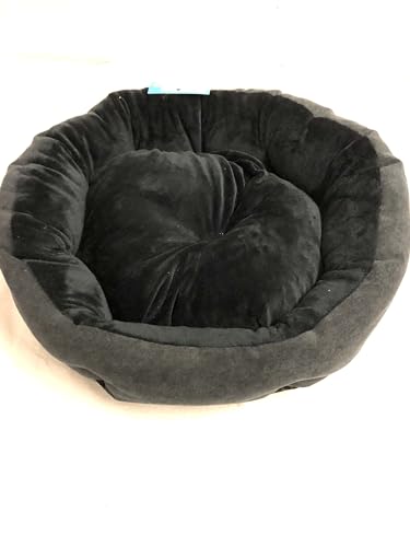 Petlando Hundebett Montreal XXL schwarz 90 x 80 x 23 cm (Innenkissen wendbar) von Petlando