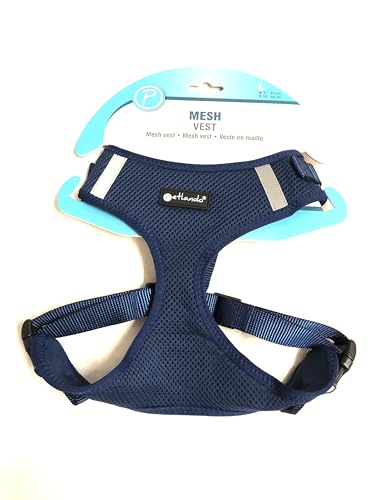 Petlando Hundebrustgeschirr Mesh Vest Navy L (Halsumfang 37-44 cm, Brustumfang 50-68 cm) von Petlando