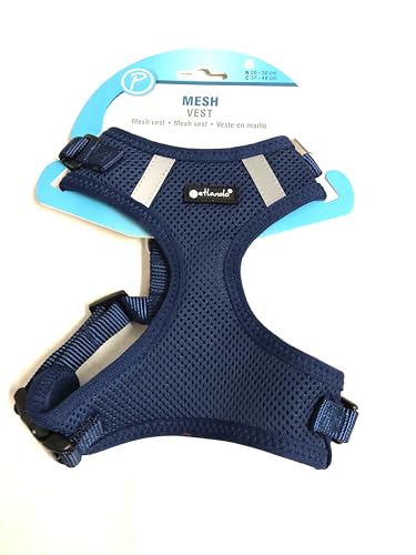 Petlando Hundebrustgeschirr Mesh Vest Navy S (Halsumfang26-32 cm, Brustumfang 37-49 cm) von Petlando