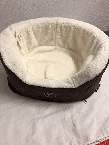 Petlando Hundekörbchen Galant Chill & Relax Mocca S extra hoher Rand 50 x 40 cm gesamt (Liegefläche 37x27 cm) von Petlando