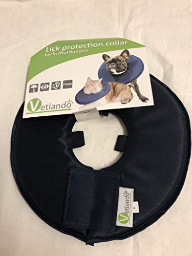 Petlando Leckschutzkragen für Hunde, Größe 43-48 cm, Polyester, Wasserabweisend, Geräuscharm, Klettverschluss, Anpassbar Petlando Leckschutzkragen für Hunde, Größe 43-48 cm, Polyester, Wasserabweisend, Geräuscharm, Klettverschluss, Anpassbar von Petlando