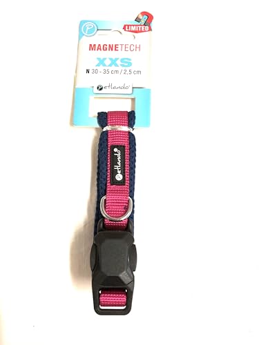 Petlando MAGNETECH Mesh-Halsband Fuchsia/Navy XXS Halsumfang 30-35 cm, 2,5 cm breit Petlando MAGNETECH Mesh-Halsband Fuchsia/Navy XXS Halsumfang 30-35 cm, 2,5 cm breit von Petlando