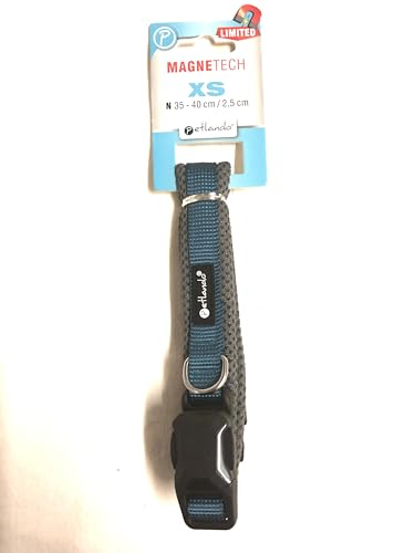 Petlando MAGNETECH Mesh-Halsband Petrol/Anthrazit XS Halsumfang 35-40 cm/ 2,5 cm breit Petlando MAGNETECH Mesh-Halsband Petrol/Anthrazit XS Halsumfang 35-40 cm/ 2,5 cm breit von Petlando