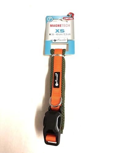 Petlando MAGNETECH Mesh-Halsband XS Orange/Olive Halsumfang 35-40 cm/ 2,5 cm breit Petlando MAGNETECH Mesh-Halsband XS Orange/Olive Halsumfang 35-40 cm/ 2,5 cm breit von Petlando
