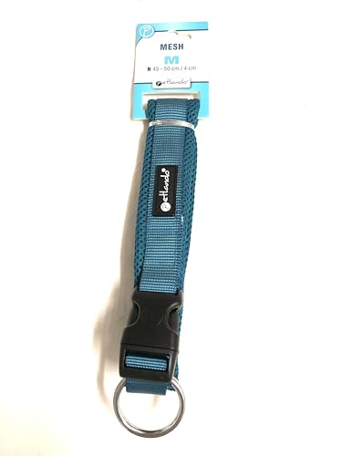Petlando Mesh-Halsband M Petrol Halsumfang 45-50 cm / 4 cm breit von Petlando