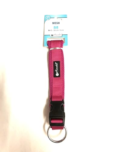 Petlando Mesh- Hundehalsband Fuchsia M (Halsumfang 45-50 cm) von Petlando