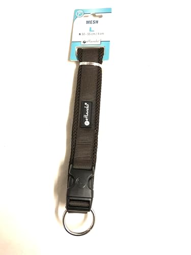 Petlando Mesh-Hundehalsband L Mocca (Halsumfang 50-55 cm, 4 cm breit) von Petlando