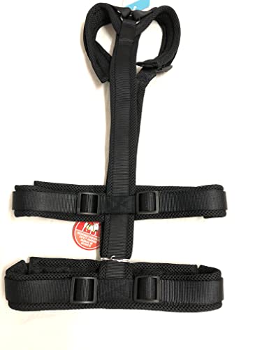 Petlando Mesh Sicherheits-Geschirr schwarz XL (Halsumfang 46-80 cm, Brustumfang 62-86 cm, Bauchumfang 61,5-85 cm) von Petlando