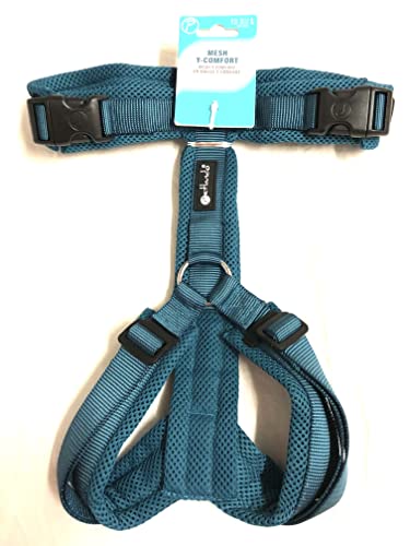 Petlando Mesh Y-Comfort Hundebrustgeschirr L Petrol (Halsumfang 46-80 cm, Brustumfang 56-82 cm) von Petlando
