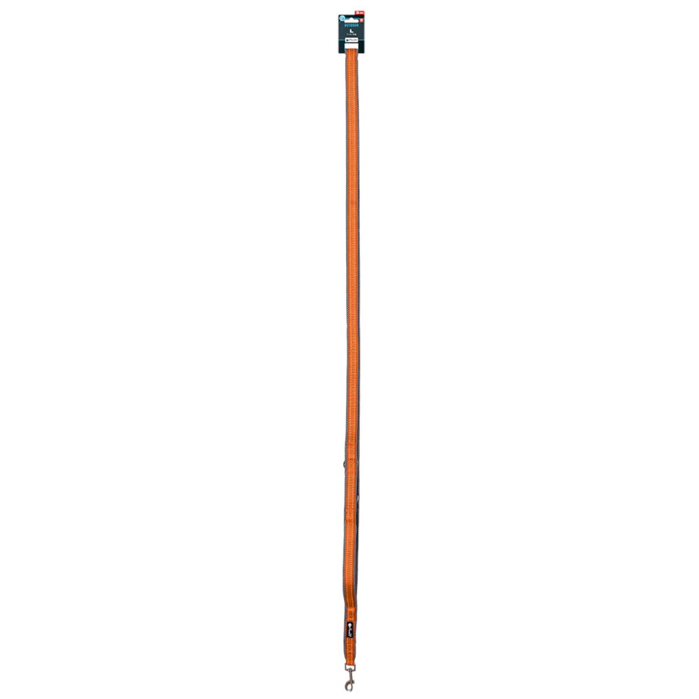 Petlando Outdoor 3 m Führleine, orange - Größe L: 300 cm lang, 30 mm breit von Petlando