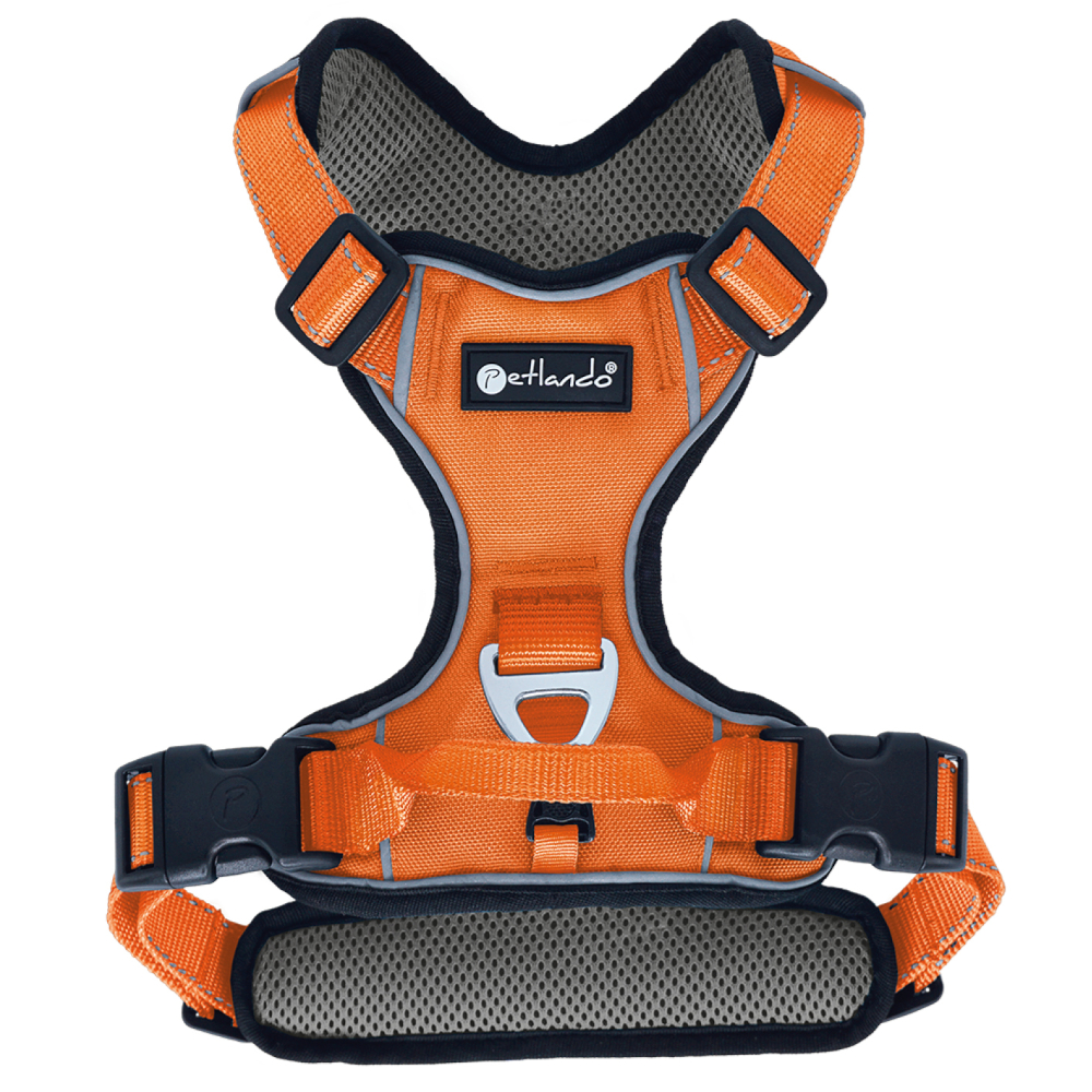 Petlando Outdoor Geschirr, orange - Größe S: 46 - 56 cm Brustumfang von Petlando