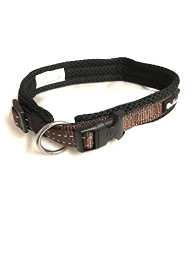 Petlando Outdoor Halsband mit reflektierenden Streifen L Mokka Halsumfang 50-55 cm (40 mm) von Petlando