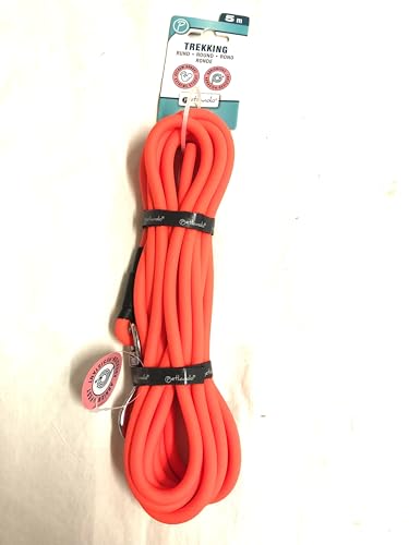 Petlando PVC-Trekkingleine Rund Orange 5m / 0,8 cm Durchmesser Extrem robust von Petlando
