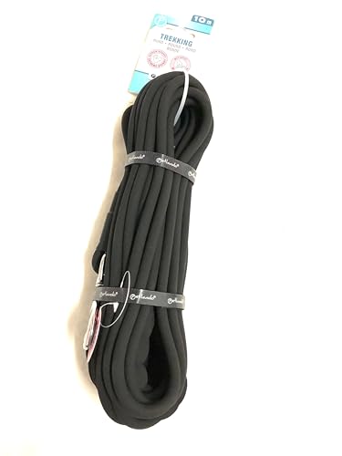 Petlando PVC-Trekkingleine rund schwarz 10 m / 0,8 cm Durchmesser mit Handschlaufe extrem robust von Petlando