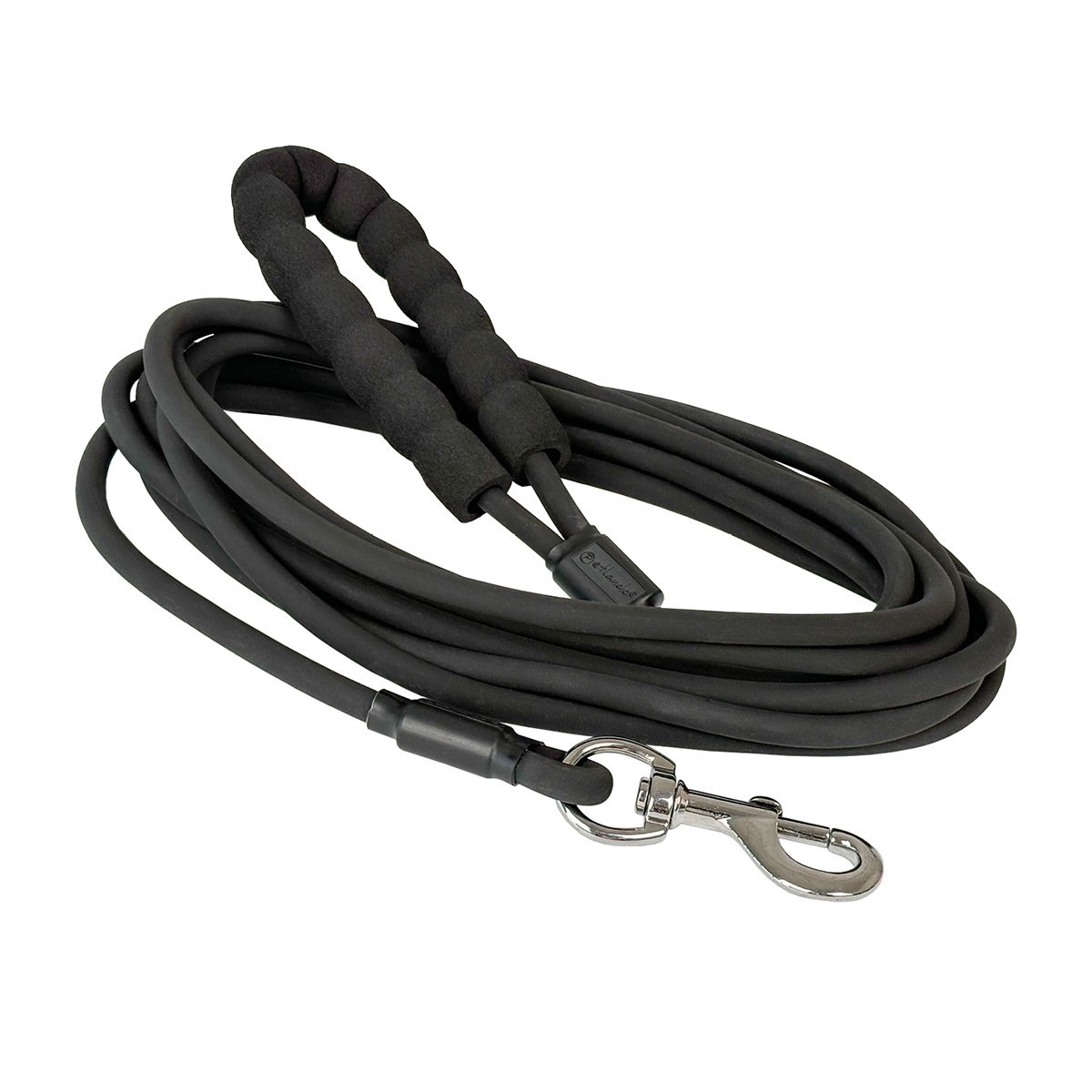 Petlando Trekking Leine rund mit Griff schwarz 5 m von Petlando