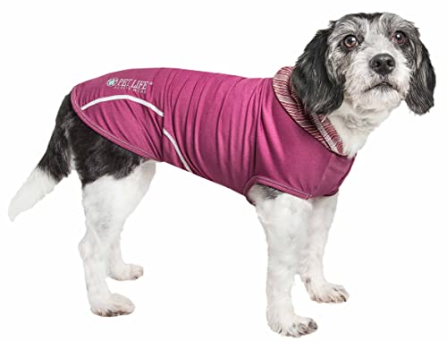 Pet Life Active Pull-Rover Premium 4-Wege-Stretch-Hunde-T-Shirt, ärmellos, Größe S, Kastanienbraun von Petlife