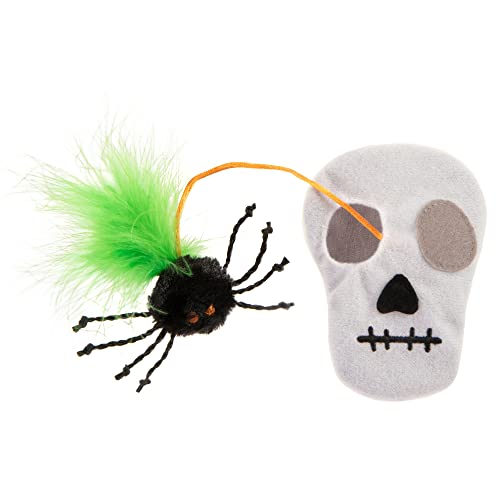 Petlinks Halloween Spider Stash Hide & Seek Plüsch-Katzenspielzeug, Schwarz/Weiß, Einheitsgröße von Petlinks