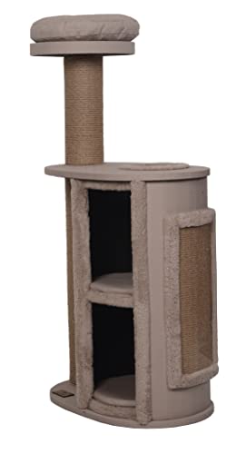 Petliving Kratzbaum Louis 120 cm, Taupe, Handmade, nachhaltig, Öko Tex Standard 100 von Petliving