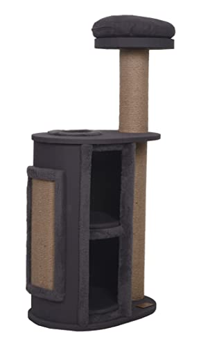 Petliving Kratzbaum Louis 120 cm, anthrazit, Handmade, nachhaltig, Öko Tex Standard 100 Petliving Kratzbaum Louis 120 cm, anthrazit, Handmade, nachhaltig, Öko Tex Standard 100 von Petliving