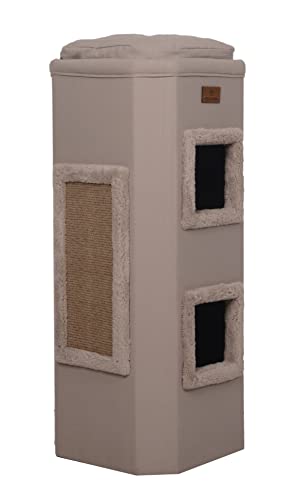 Petliving Kratztonne Theo 100 cm, Taupe, Handmade, nachhaltig, Öko Tex Standard 100 von Petliving