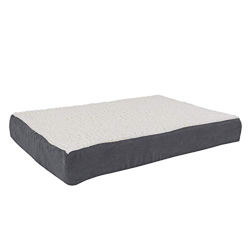 Petmaker Orthopädisches Hundebett, 2-lagig, Memory-Schaum, Haustiermatratze mit maschinenwaschbarem Sherpa-Bezug, für mittelgroße Hunde bis zu 20,4 kg, Grau Petmaker Orthopädisches Hundebett, 2-lagig, Memory-Schaum, Haustiermatratze mit maschinenwaschbarem Sherpa-Bezug, für mittelgroße Hunde bis zu 20,4 kg, Grau von Petmaker