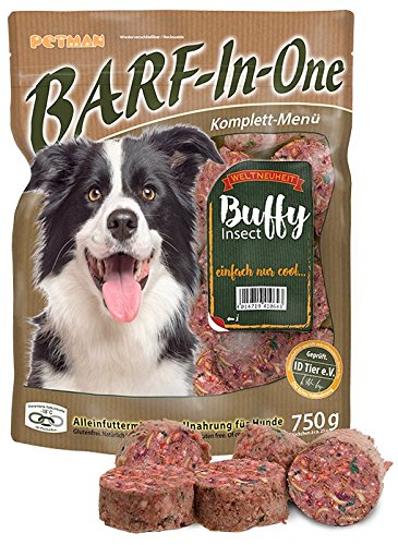 petman - Barf-in-One Buffy, 25 x 750g-Beutel, Tiefkühlfutter, gesunde, natürliche Ernährung für Hunde, Hundefutter, Taler, Barf, B.A.R.F. von petman