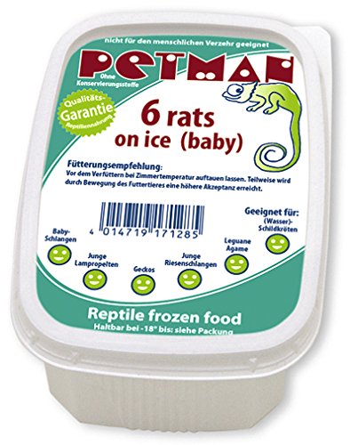 Petman Rats on Ice Baby, 5 x 6 STK.-Dose, Tiefkühl-Reptilienfutter von Petman