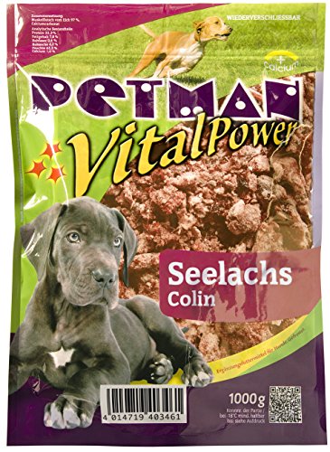 petman Vital Power Seelachs, 6 x 1000g-Beutel, Tiefkühlfutter, gesunde, natürliche Ernährung für Hunde, Hundefutter, Barf, B.A.R.F. von petman