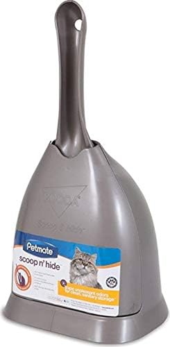 Petmate Scoop N' Hide Cat Litter Scoop with Discreet Litter Scoop Holder Nickel von Petmate