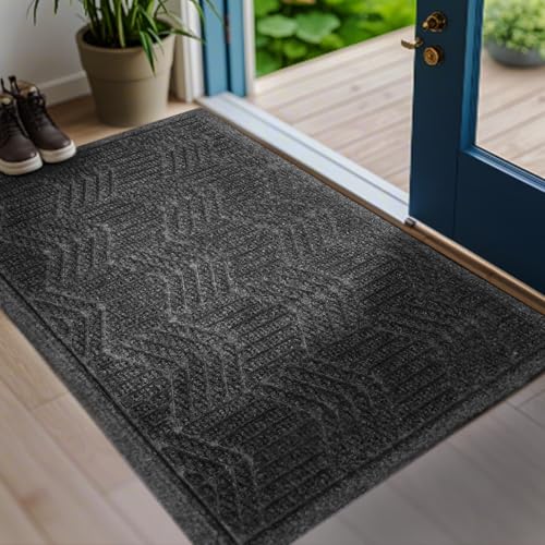 Petmolico Fußmatte, rutschfest, für den Eingangsbereich, kleine Fußmatte, waschbar, für den Außenbereich, 43,2 x 76,2 cm, Grau Petmolico Fußmatte, rutschfest, für den Eingangsbereich, kleine Fußmatte, waschbar, für den Außenbereich, 43,2 x 76,2 cm, Grau von Petmolico