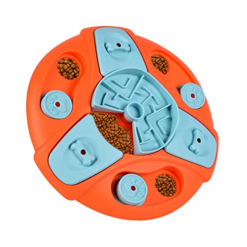 Petmolico Hundeleckerlis Puzzle Spielzeug, interaktives Hundepuzzle Spiel Slow Feeder Futter Puzzle für kleine und mittelgroße Hunde, Orange von Petmolico