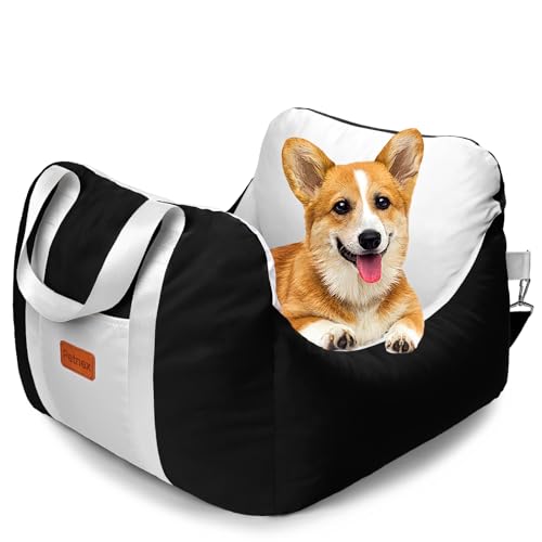 PETNEX Hundeautositz für kleine Hunde, tragbarer Welpenautositz der einfachen Installation, modische Haustiertragetasche mit großen Taschen, ultrasoft & maschinenwaschbar Hundeerhöhung Sitz PETNEX Hundeautositz für kleine Hunde, tragbarer Welpenautositz der einfachen Installation, modische Haustiertragetasche mit großen Taschen, ultrasoft & maschinenwaschbar Hundeerhöhung Sitz von Petnex