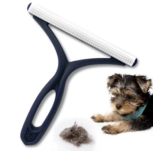 Doppelseitiger Tierhaarentferner für Teppichhaarentferner, Schaber, Hundehaarentferner, Katzenhaarentferner, wiederverwendbar, tragbar, Teppichbürste für Tierhaare, Auto, Sofa, Bett, Blau Doppelseitiger Tierhaarentferner für Teppichhaarentferner, Schaber, Hundehaarentferner, Katzenhaarentferner, wiederverwendbar, tragbar, Teppichbürste für Tierhaare, Auto, Sofa, Bett, Blau von Petopedia