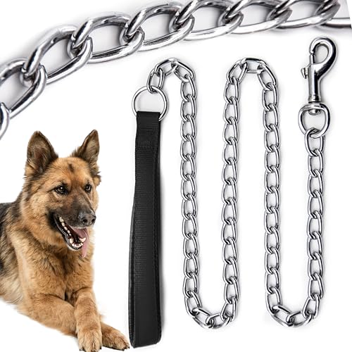 Robuste Hundeleine, 4 mm, mit Gurt, kaufest, mit Haken, Outdoor-Hund, Camping-Zubehör, Spazierengehen, Hundeleine, Trainingsleine für Hunde, Hundeleinen (Schwarz, 4 mm) von Petopedia