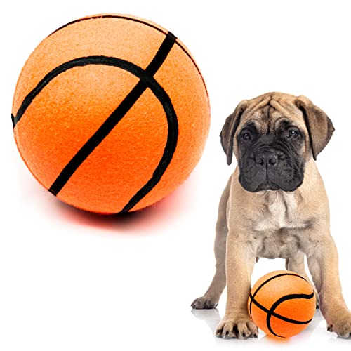 Tough Dog Toys Jumbo Hundespielzeug, 12,7 cm, harter Tennisball für Hunde, unzerstörbar, Basketball, Fußball, interaktives Hundespielzeug gegen Langeweile, Kauspielzeug für Hunde (Basketball, 12,7 cm) von Petopedia
