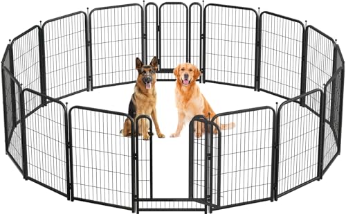 Petorldog Hunde-Laufstall aus Metall, 101,6 cm hoch, 16 Paneele, großer Hundezaun für große/mittelgroße/kleine Hunde, Innen- und Außenbereich, perfekter Hundegehege für Camping, Hof und Wohnmobil, Petorldog Hunde-Laufstall aus Metall, 101,6 cm hoch, 16 Paneele, großer Hundezaun für große/mittelgroße/kleine Hunde, Innen- und Außenbereich, perfekter Hundegehege für Camping, Hof und Wohnmobil, von Petorldog