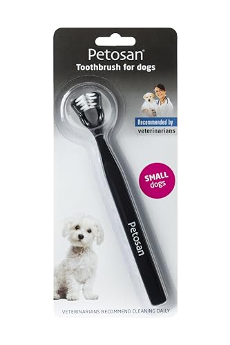 Petosan Doppelköpfige Zahnbürste, Zahnreinigungszubehör für kleine Hunde von Petosan