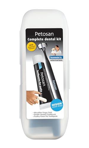 Petosan Komplettes Zahnpflege-Set für Hunde, Größe M, 6,8-15,4 kg von Petosan