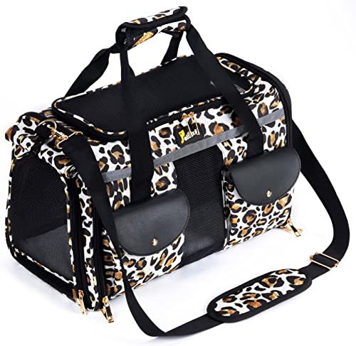 Petotw Transportbox Hund, Faltbar Hundetransportbox Katzen Transportbox, Hundebox Faltbar Katzentransporttasche, Haustiertragetasche, Carrier Fluggesellschaft Airline Zugelassen,Leopard Petotw Transportbox Hund, Faltbar Hundetransportbox Katzen Transportbox, Hundebox Faltbar Katzentransporttasche, Haustiertragetasche, Carrier Fluggesellschaft Airline Zugelassen,Leopard von Petotw