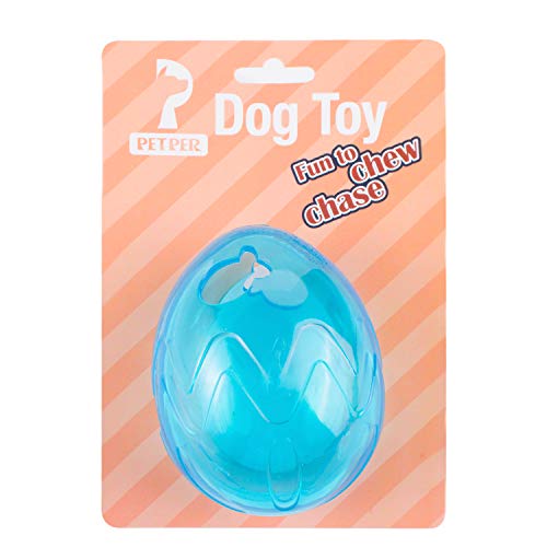 Petper CW-0011 Pet Katzen & Hunde Leckerli-Ball, Spielzeug zur Erhöhung des IQ Interaktive Futterspender-Ball, TPR Kauball, Blau von Petper